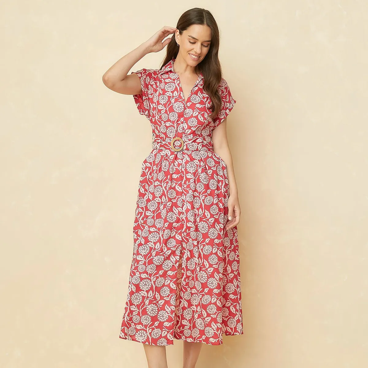 ELLE - Vestido Midi Algodón Mujer Elle