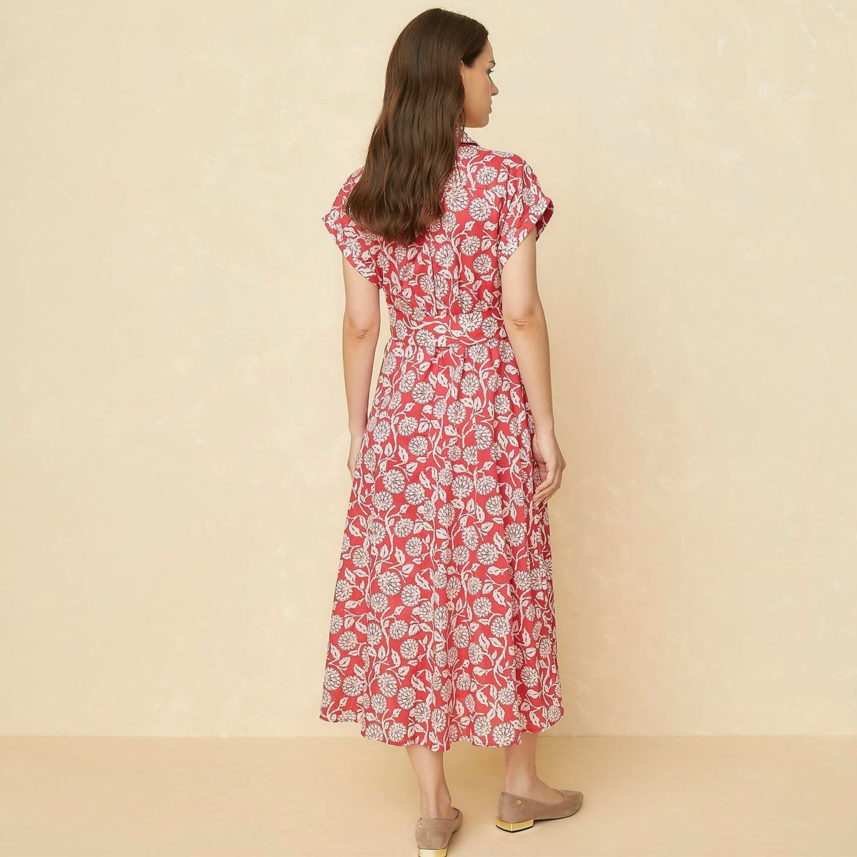 ELLE - Vestido Midi Algodón Mujer Elle