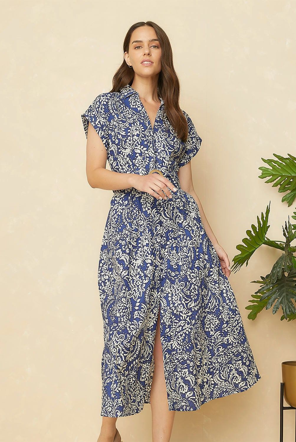 ELLE - Vestido Midi Algodón Mujer Elle