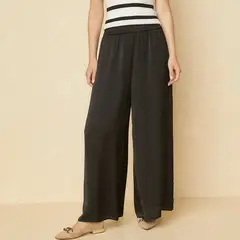 ELLE - Pantalón Palazzo tiro Alto Mujer