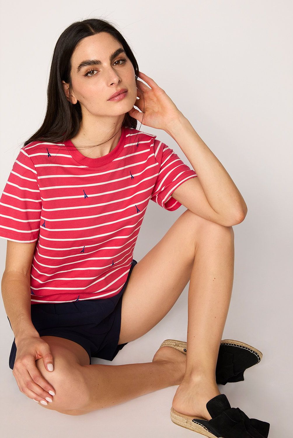 ELLE - Polera Manga Corta Algodón Mujer Elle