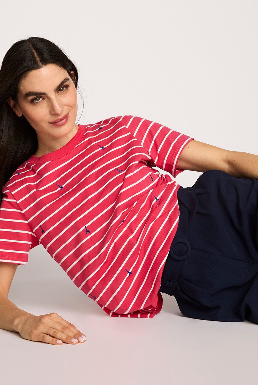 ELLE - Polera Manga Corta Algodón Mujer Elle