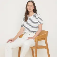 ELLE - Polera Manga Corta Algodón Mujer