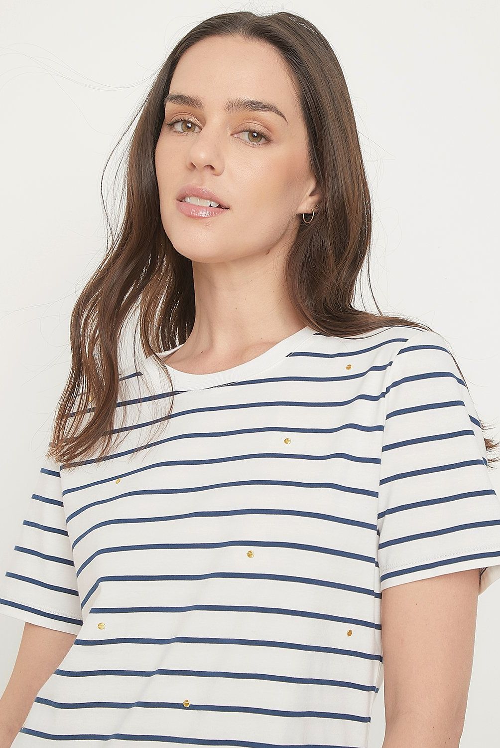 ELLE - Polera Manga Corta Algodón Mujer Elle