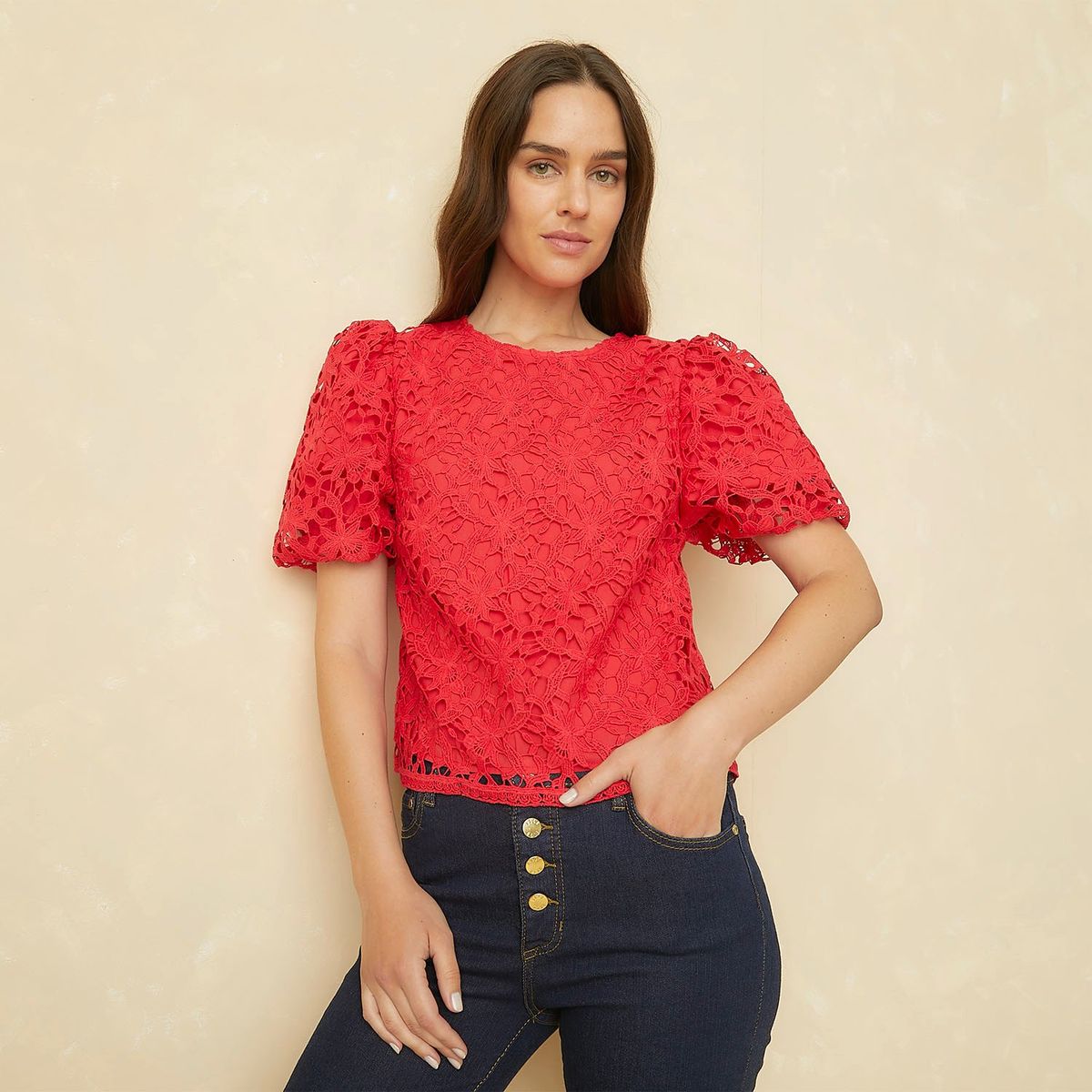 ELLE - Blusa Manga Corta Mujer Elle