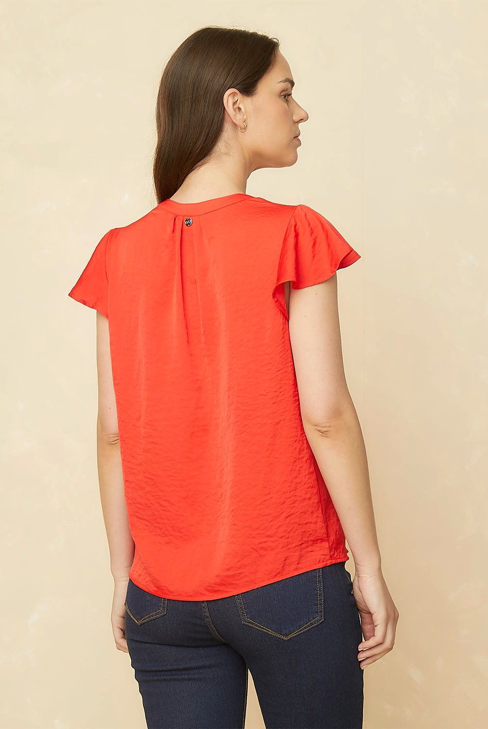 ELLE - Blusa Volado Manga Larga Mujer Elle
