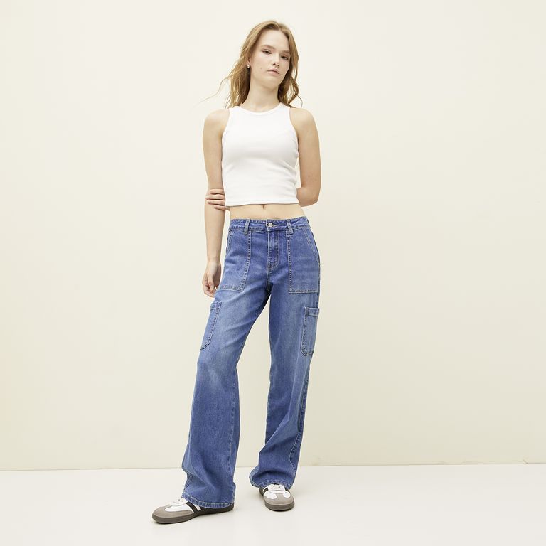 SYBILLA Jeans Cargo Mujer