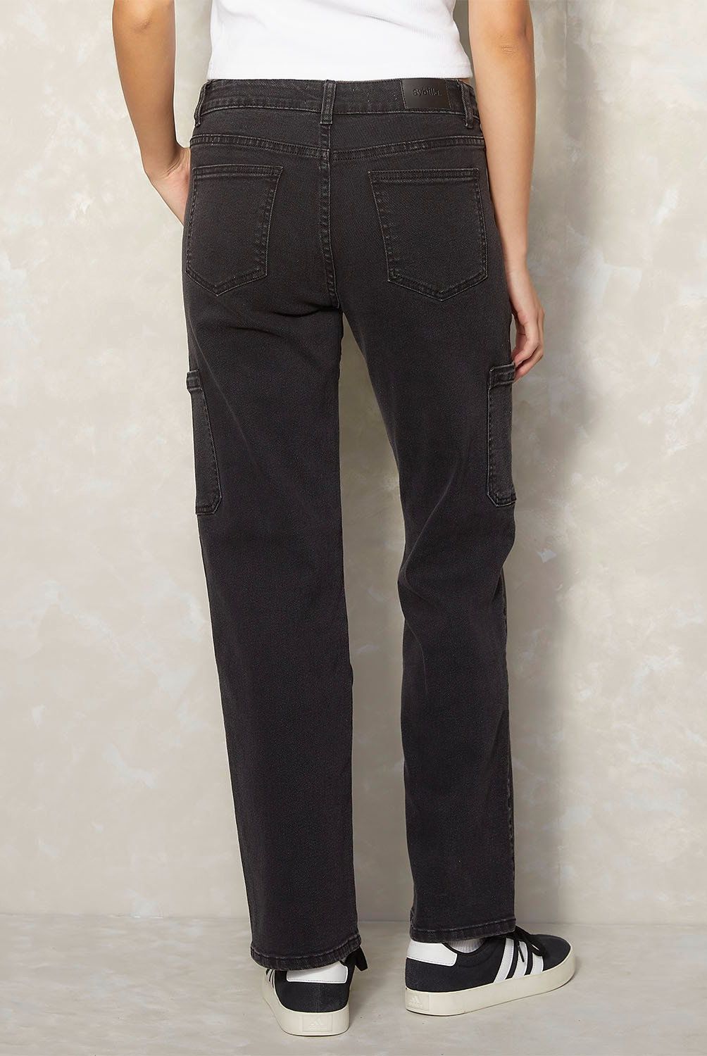 SYBILLA - Jeans Cargo Sybilla Mujer Algodón Tiro Medio