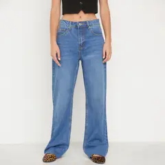 SYBILLA - Jeans Straight Tiro Alto Mujer