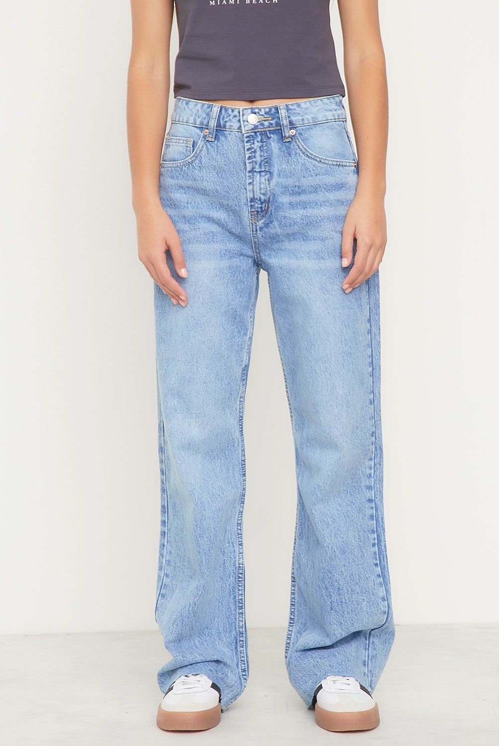 SYBILLA - Jeans Straight Tiro Alto Mujer Sybilla