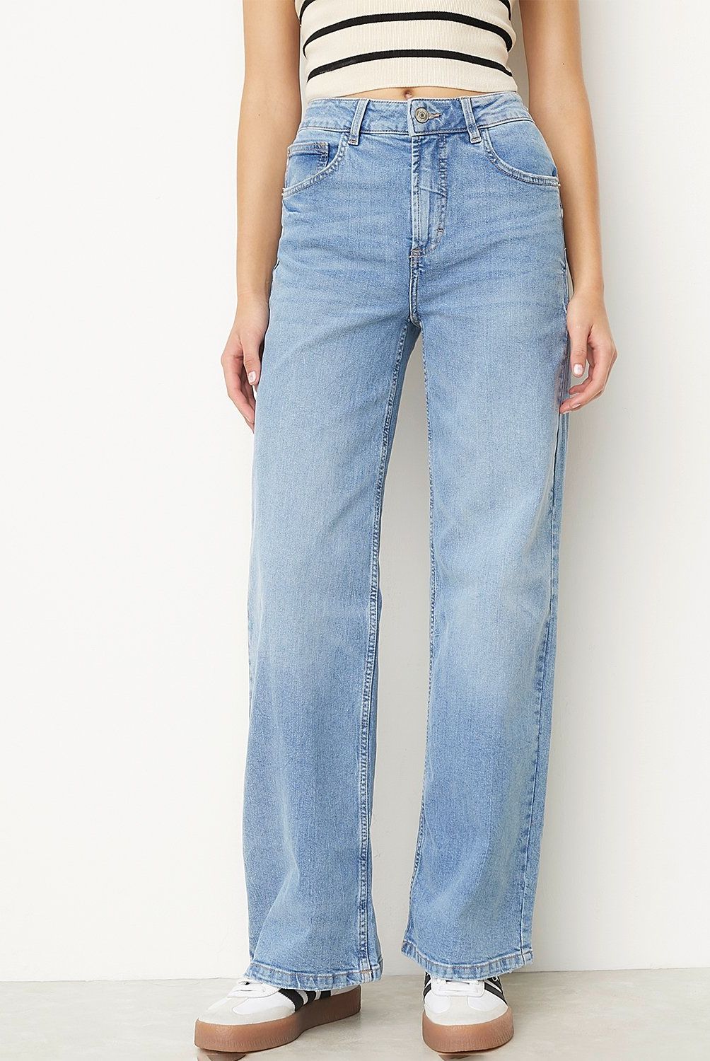 SYBILLA - Jeans Wide Leg Sybilla Mujer Algodón Tiro Alto