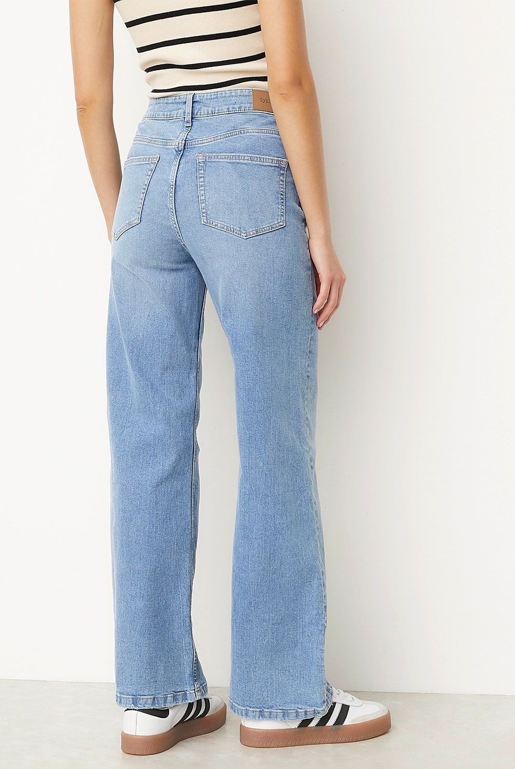 SYBILLA - Jeans Wide Leg Sybilla Mujer Algodón Tiro Alto