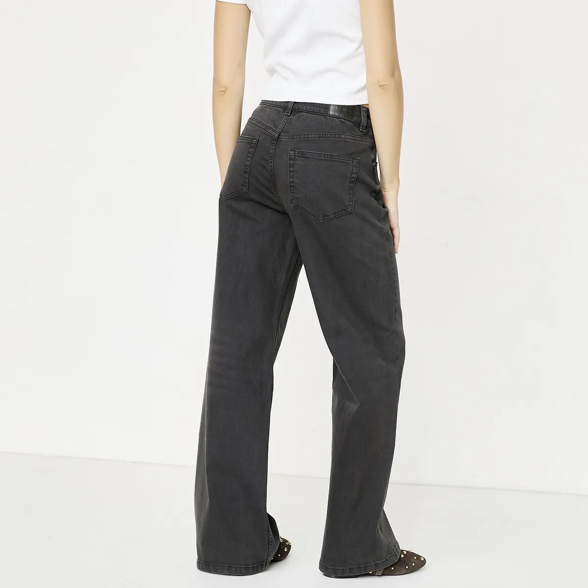 SYBILLA - Jeans Wide Leg Tiro Alto Mujer Sybilla