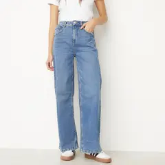 SYBILLA - Jeans Wide Leg Mujer Algodón Tiro Alto