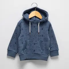 YAMP - Polerón Bebé Niño Algodón Estampado con Gorro