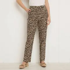 UNIVERSITY CLUB - Pantalón Mujer Viscosa Straight Tiro Alto