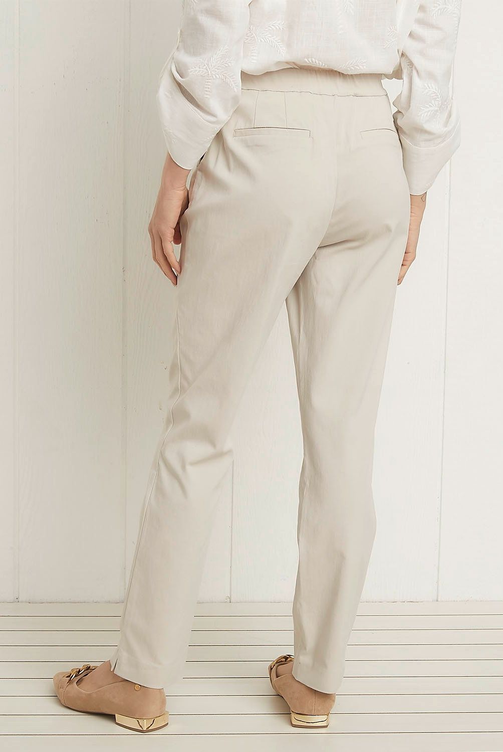 UNIVERSITY CLUB - Pantalón Mujer University Club Viscosa Straight Tiro Alto