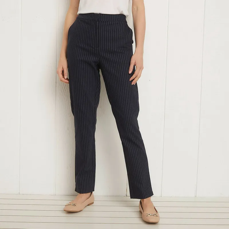 UNIVERSITY CLUB - Pantalón Mujer University Club Viscosa Straight Tiro Alto