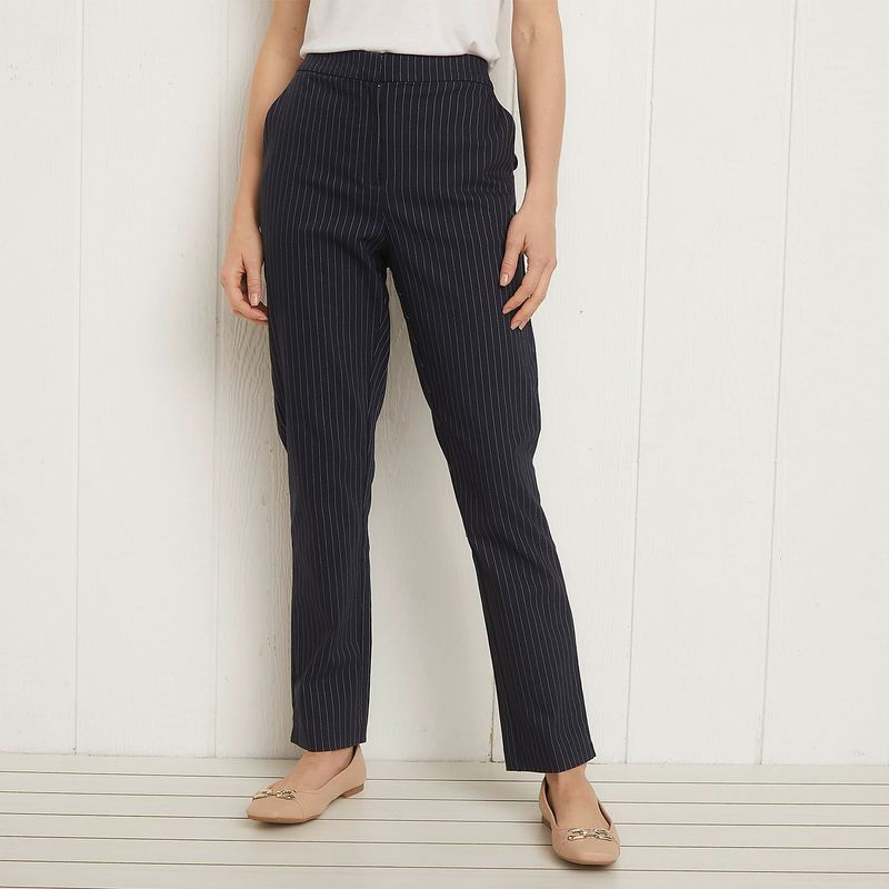 UNIVERSITY CLUB - Pantalón Mujer University Club Viscosa Straight Tiro Alto