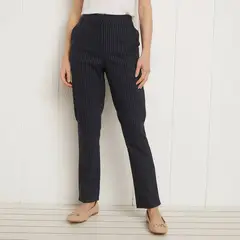 UNIVERSITY CLUB - Pantalón Mujer Viscosa Straight Tiro Alto