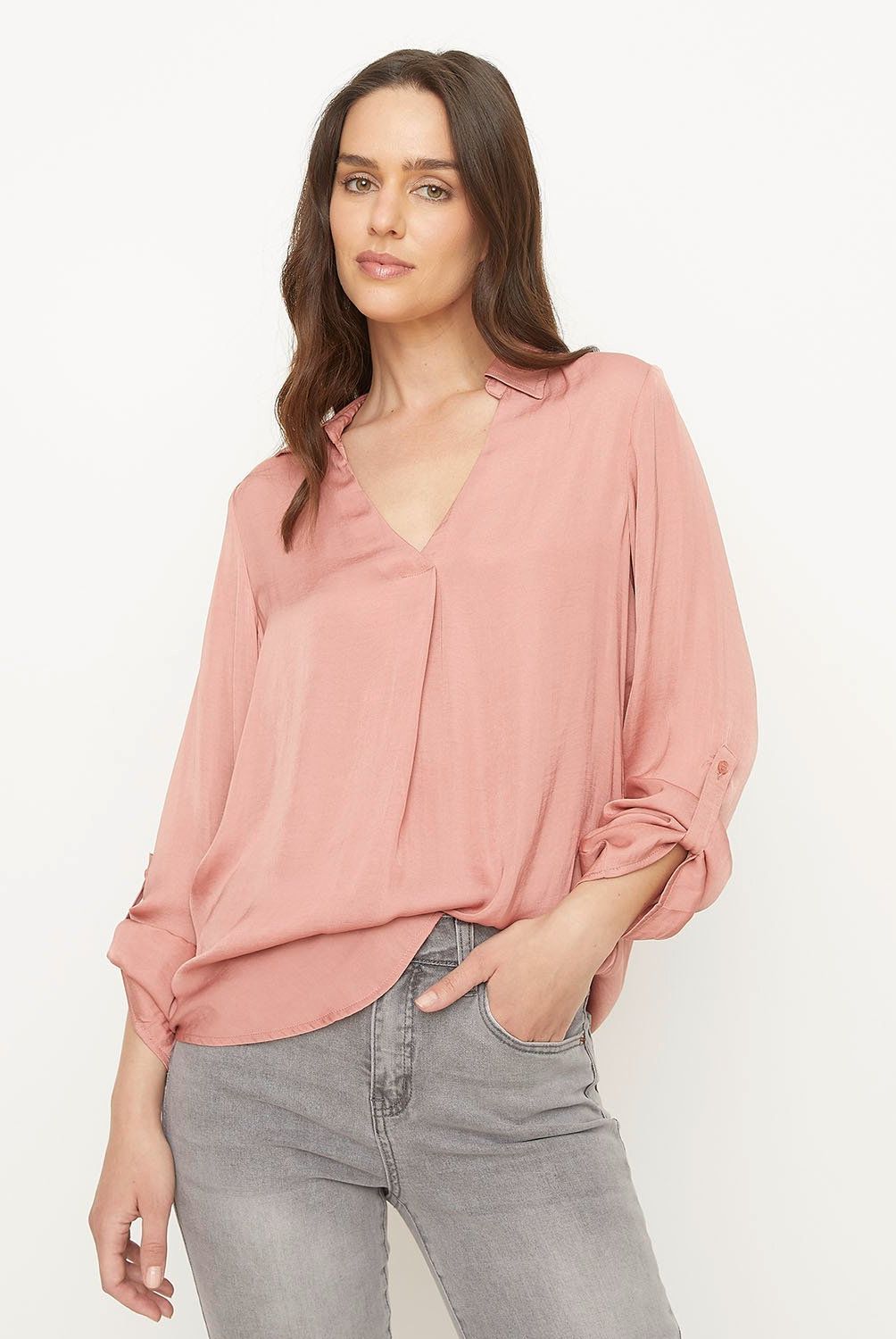UNIVERSITY CLUB - Blusa Mujer University Club Manga Larga Cuello V
