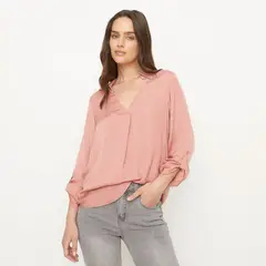 UNIVERSITY CLUB - Blusa Mujer Manga Larga Cuello V
