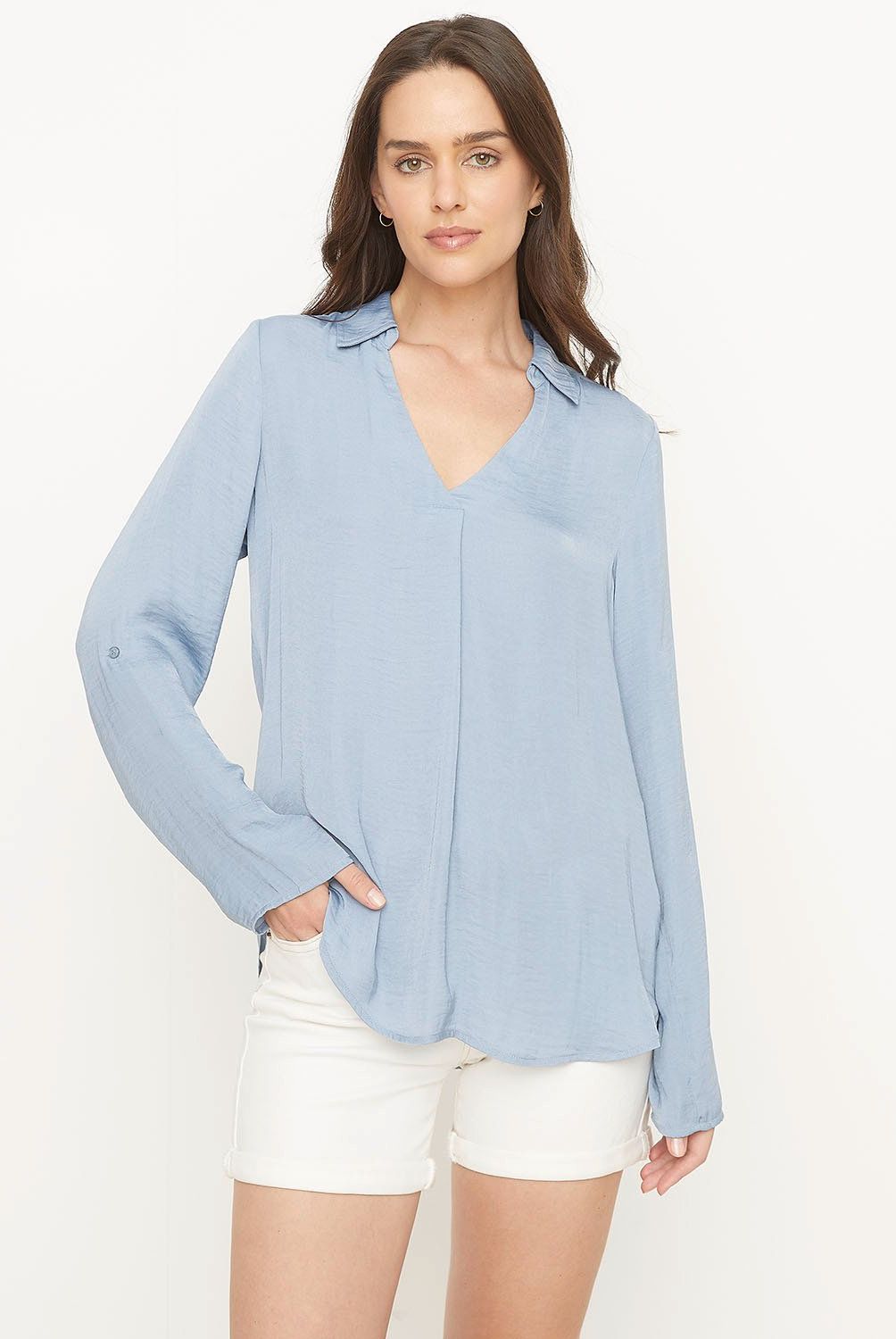 UNIVERSITY CLUB - Blusa Mujer University Club Manga Larga Cuello V
