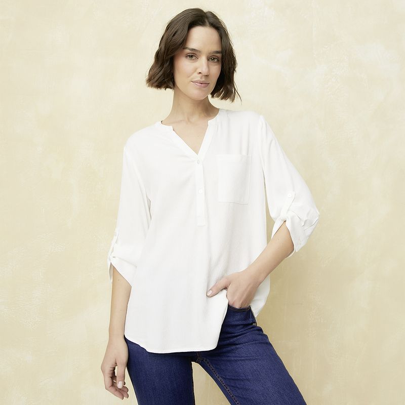 UNIVERSITY CLUB - Blusa Manga Larga Mujer University Club Viscosa