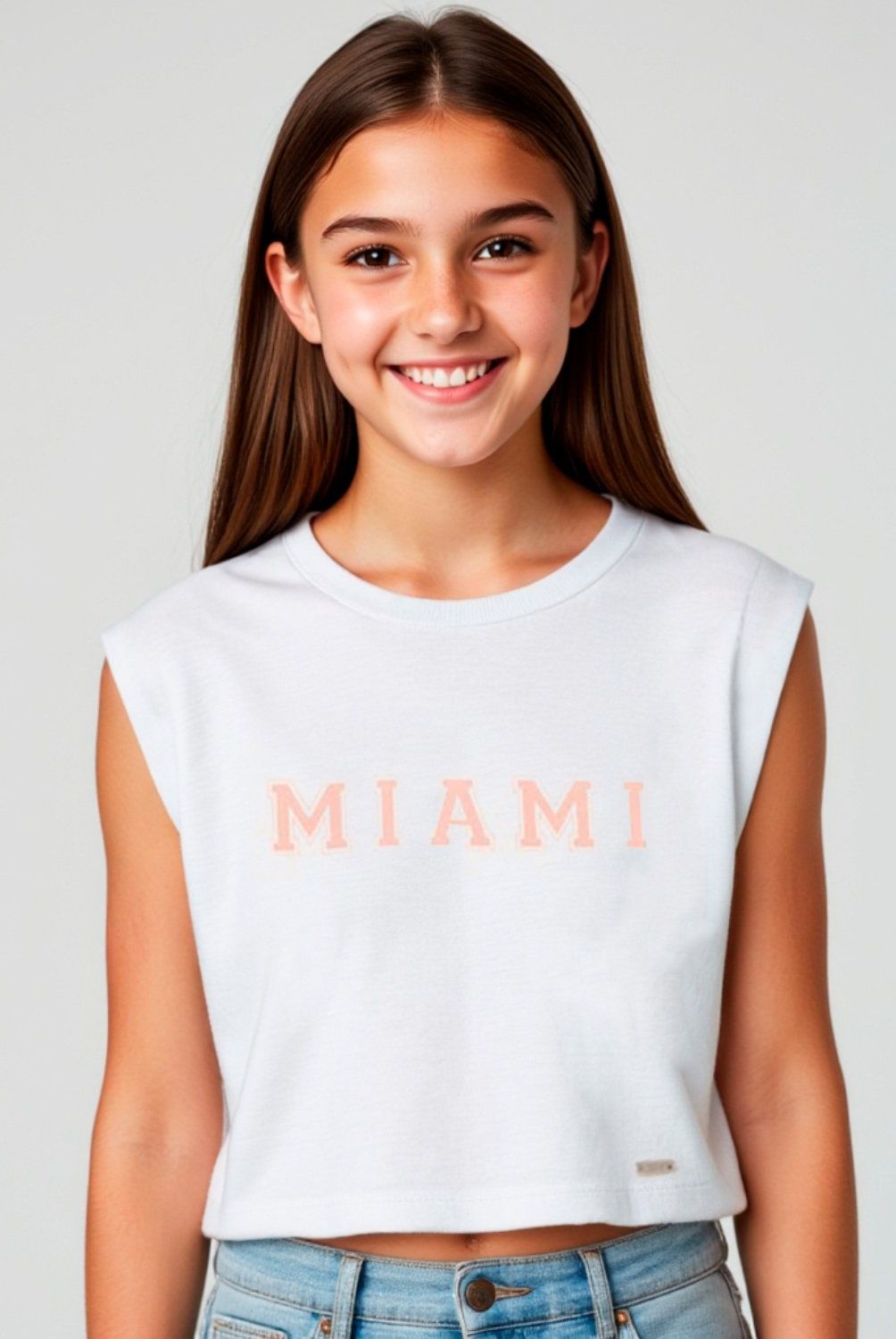 ELEVEN - Polera Eleven Casual Algodón Sin Mangas Niña