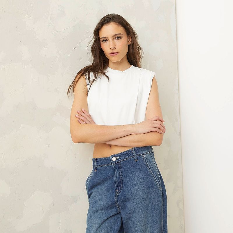 AMERICANINO - Polera Sin Mangas Algodón Mujer Americanino