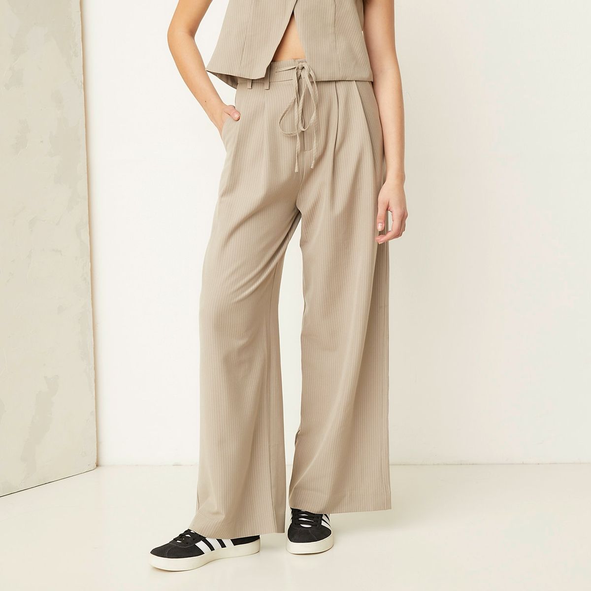 AMERICANINO - Pantalón Sastrero Mujer Americanino Wide Leg Tiro Alto