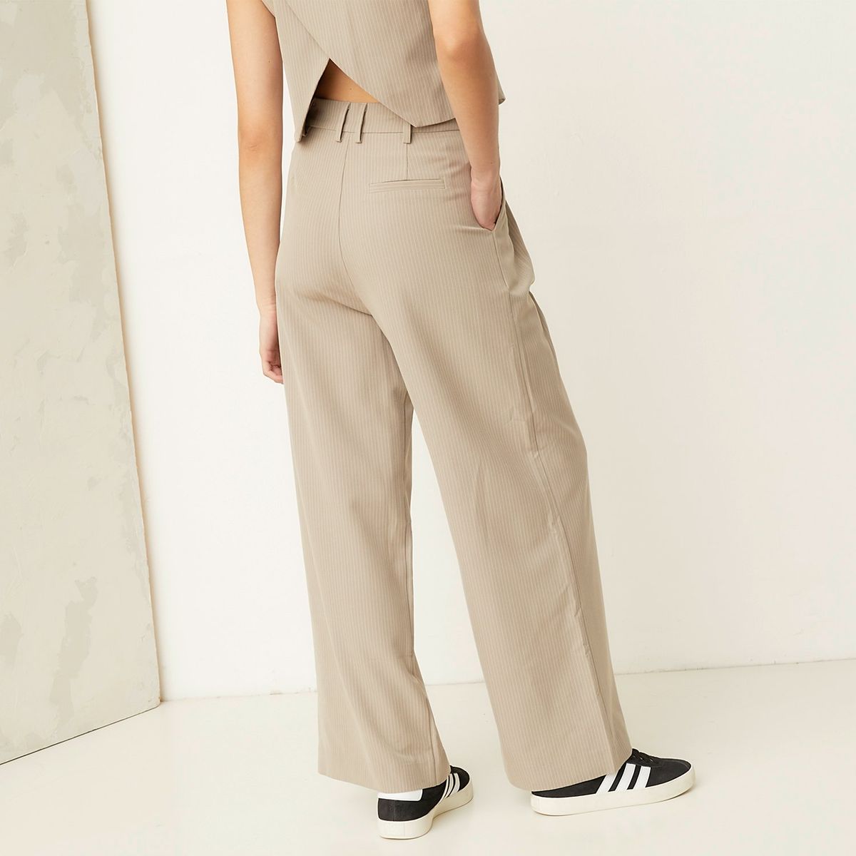 AMERICANINO - Pantalón Sastrero Mujer Americanino Wide Leg Tiro Alto