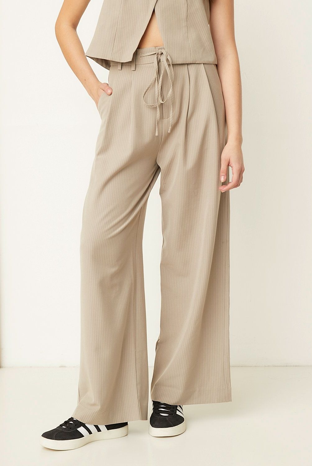 AMERICANINO - Pantalón Sastrero Mujer Americanino Wide Leg Tiro Alto