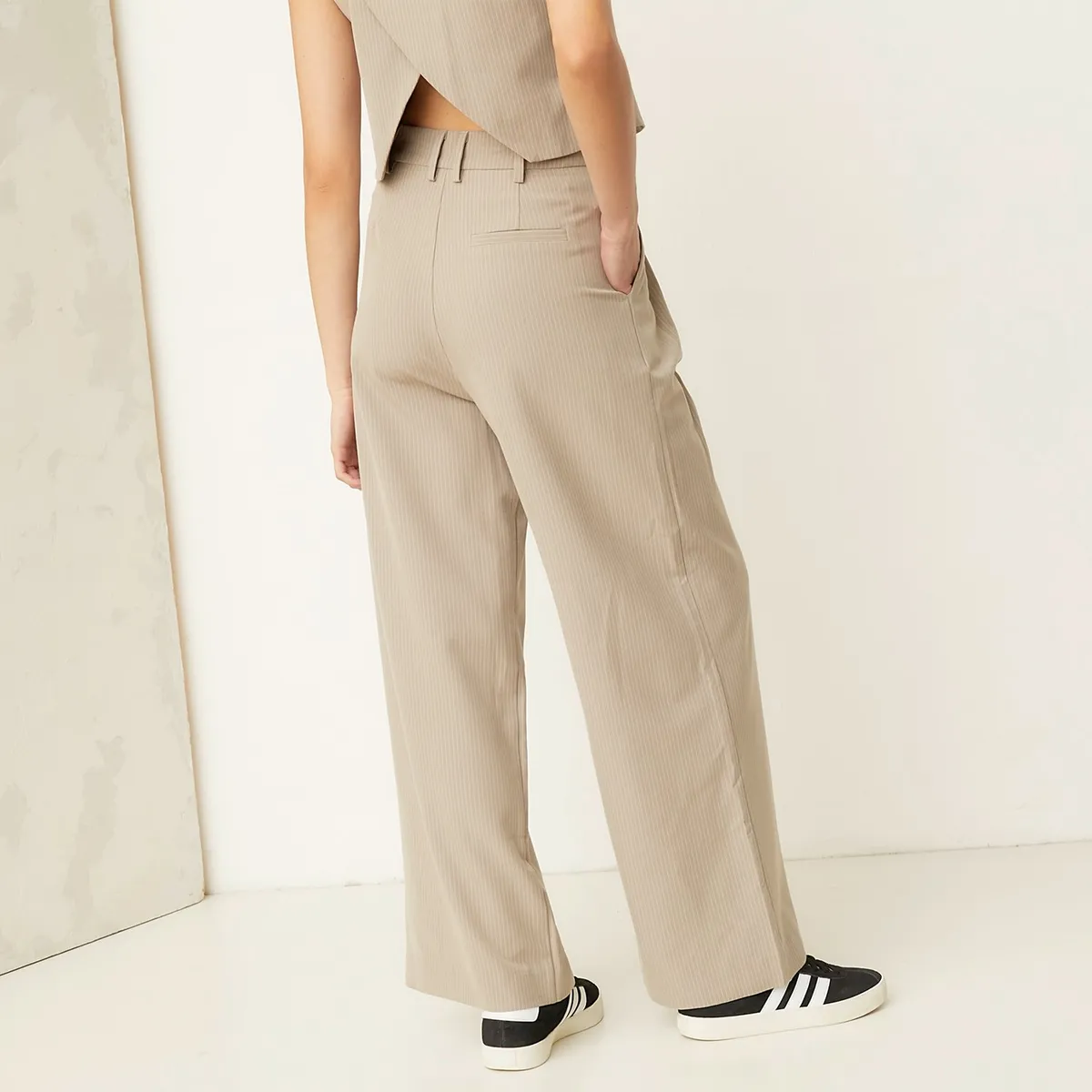 AMERICANINO - Pantalón Sastrero Mujer Americanino Wide Leg Tiro Alto