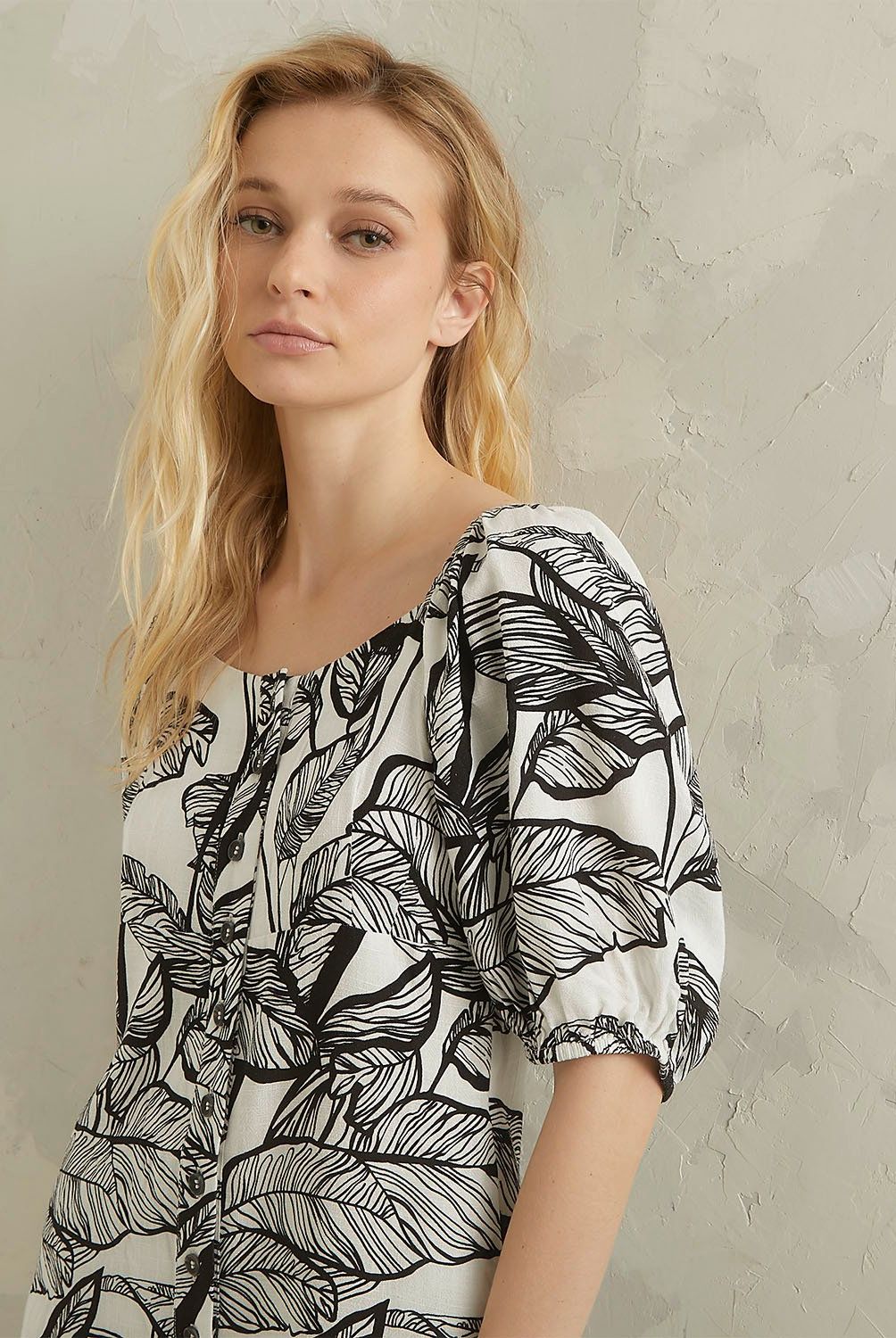 AMERICANINO - Enterito Corto Estampado Americanino Mujer Viscosa Lino