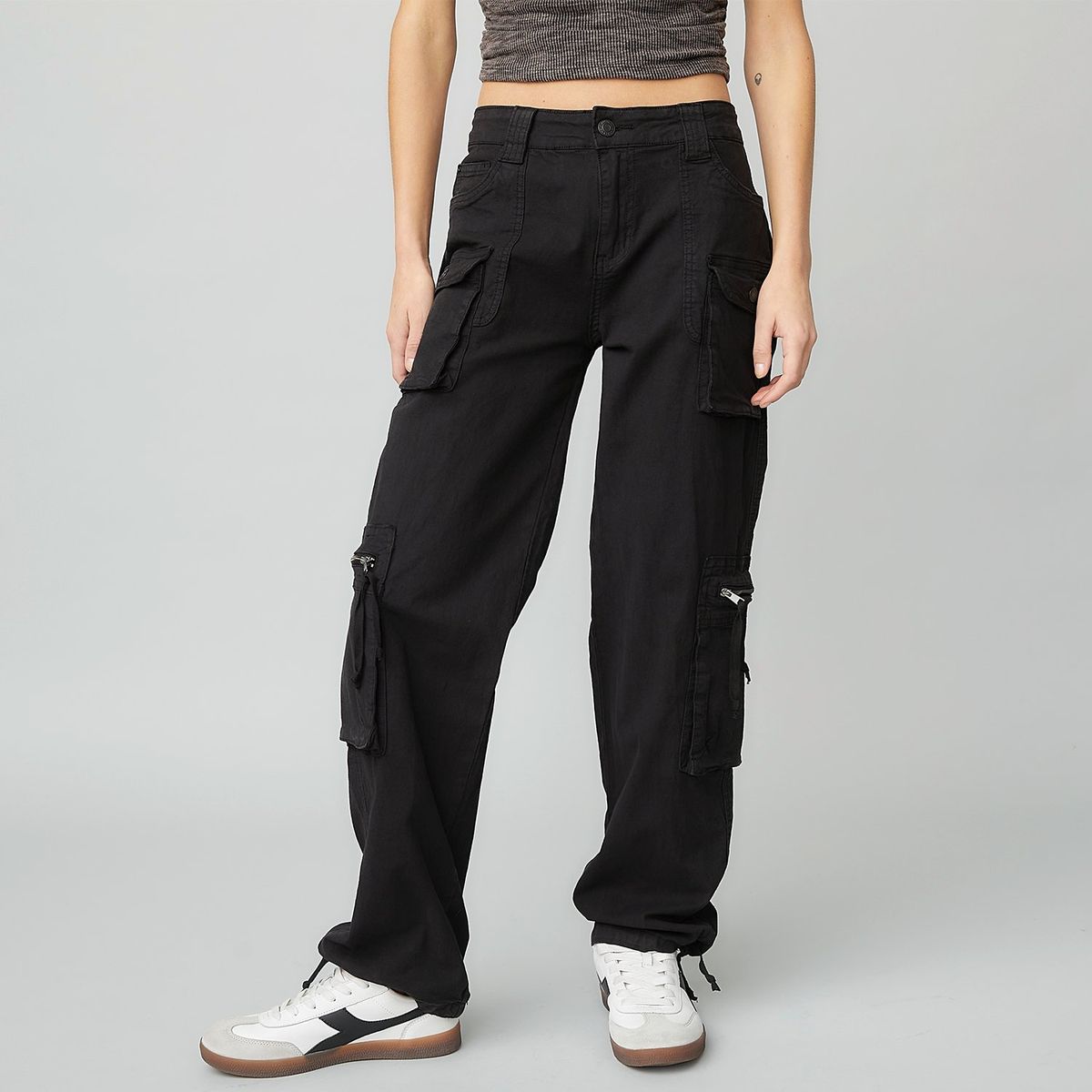 AMERICANINO - Pantalón Cargo Mujer Americanino Tiro Medio Algodón