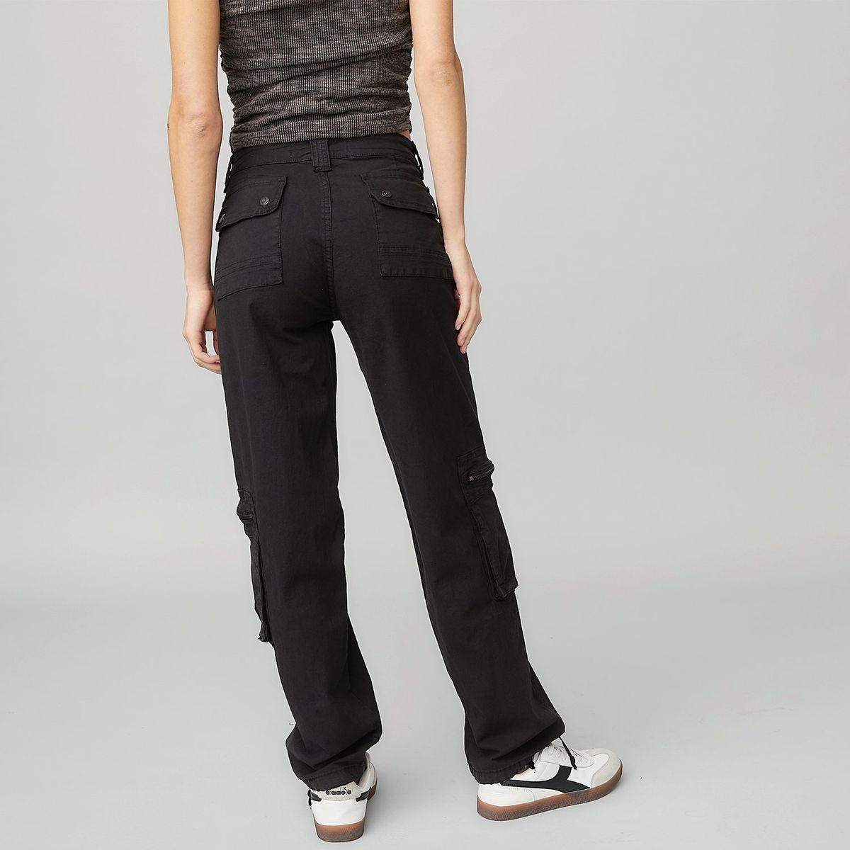 AMERICANINO - Pantalón Cargo Mujer Americanino Tiro Medio Algodón