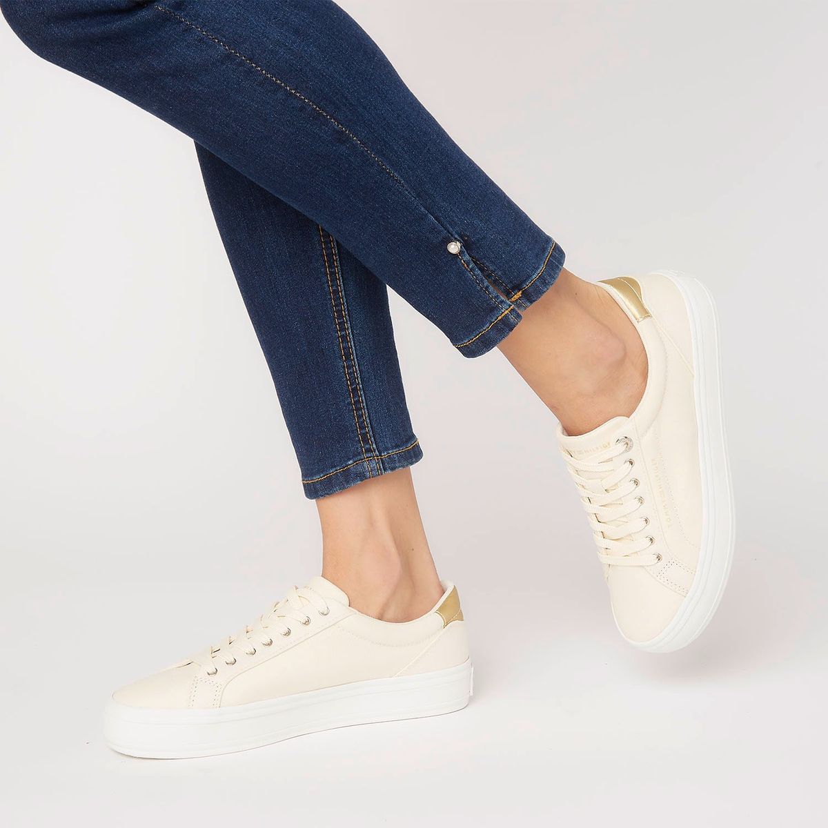 TOMMY HILFIGER - Zapatilla Urbana Mujer Beige Tommy Hilfiger