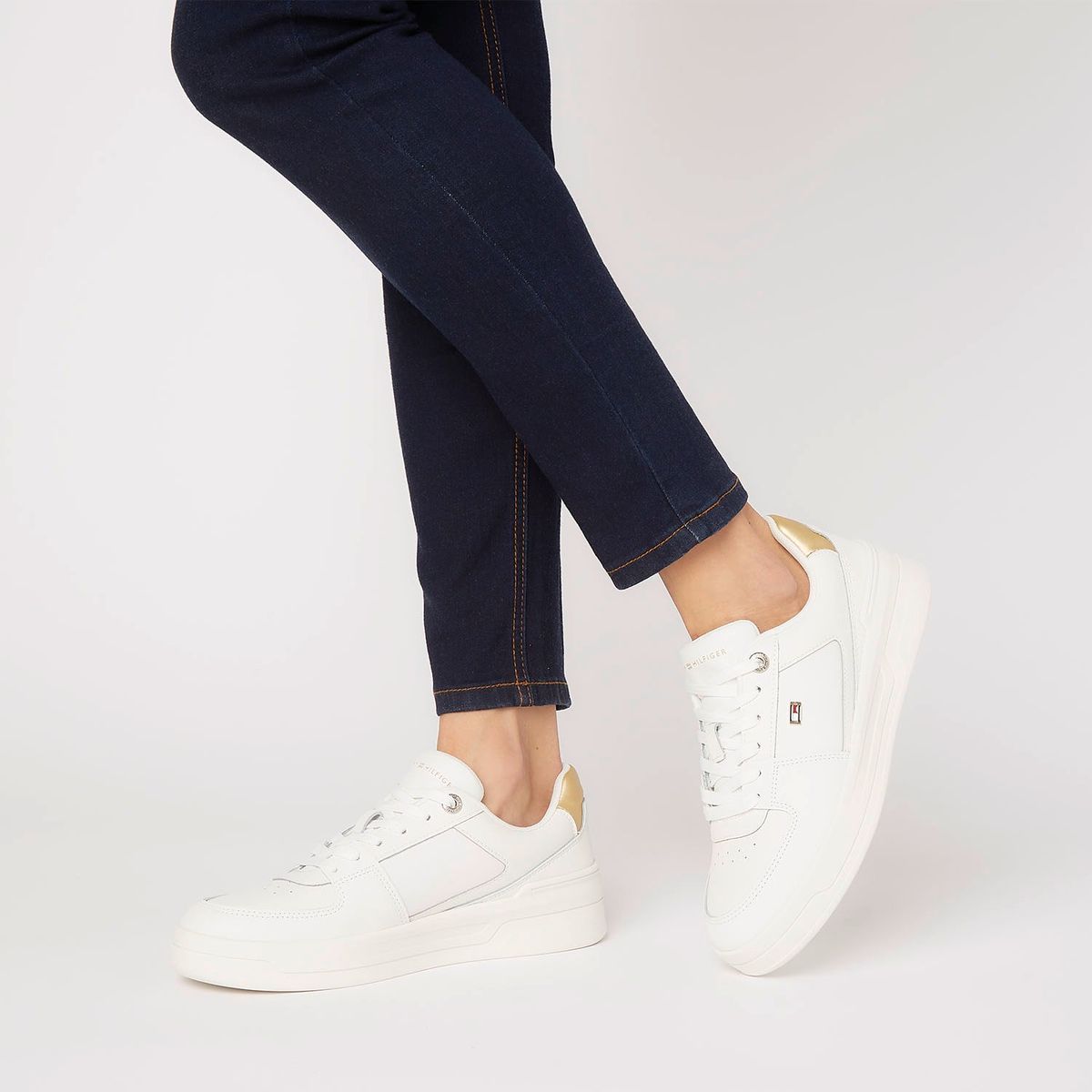 TOMMY HILFIGER - Zapatilla Urbana Mujer Beige/Khaki Tommy Hilfiger