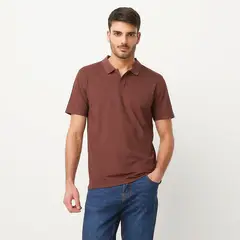 BASEMENT - Polera Casual Manga Corta Algodón Hombre