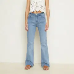BASEMENT - Jeans Flare Tiro Alto Mujer