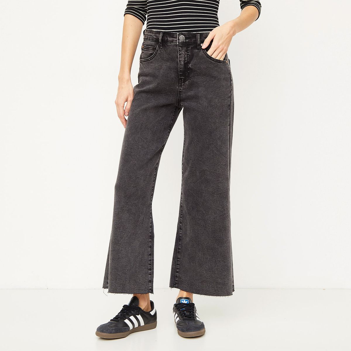 BASEMENT - Jeans Wide Leg Tiro Alto Mujer Basement