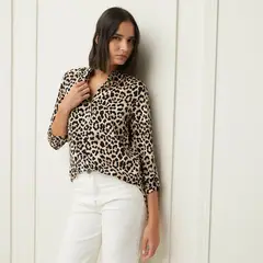 BASEMENT - Blusa Mujer Manga Larga Viscosa Estampada