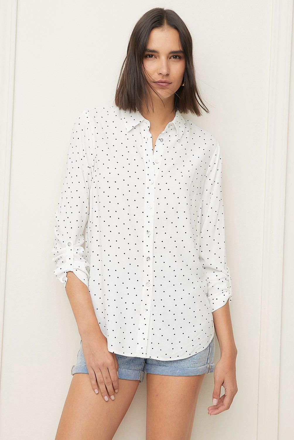 BASEMENT - Blusa Mujer Basement Manga Larga Viscosa Estampada