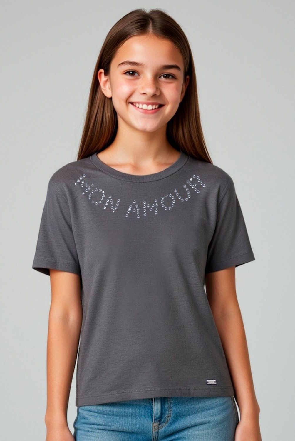 ELEVEN - Polera Algodón Estampada Niña Eleven Manga Corta