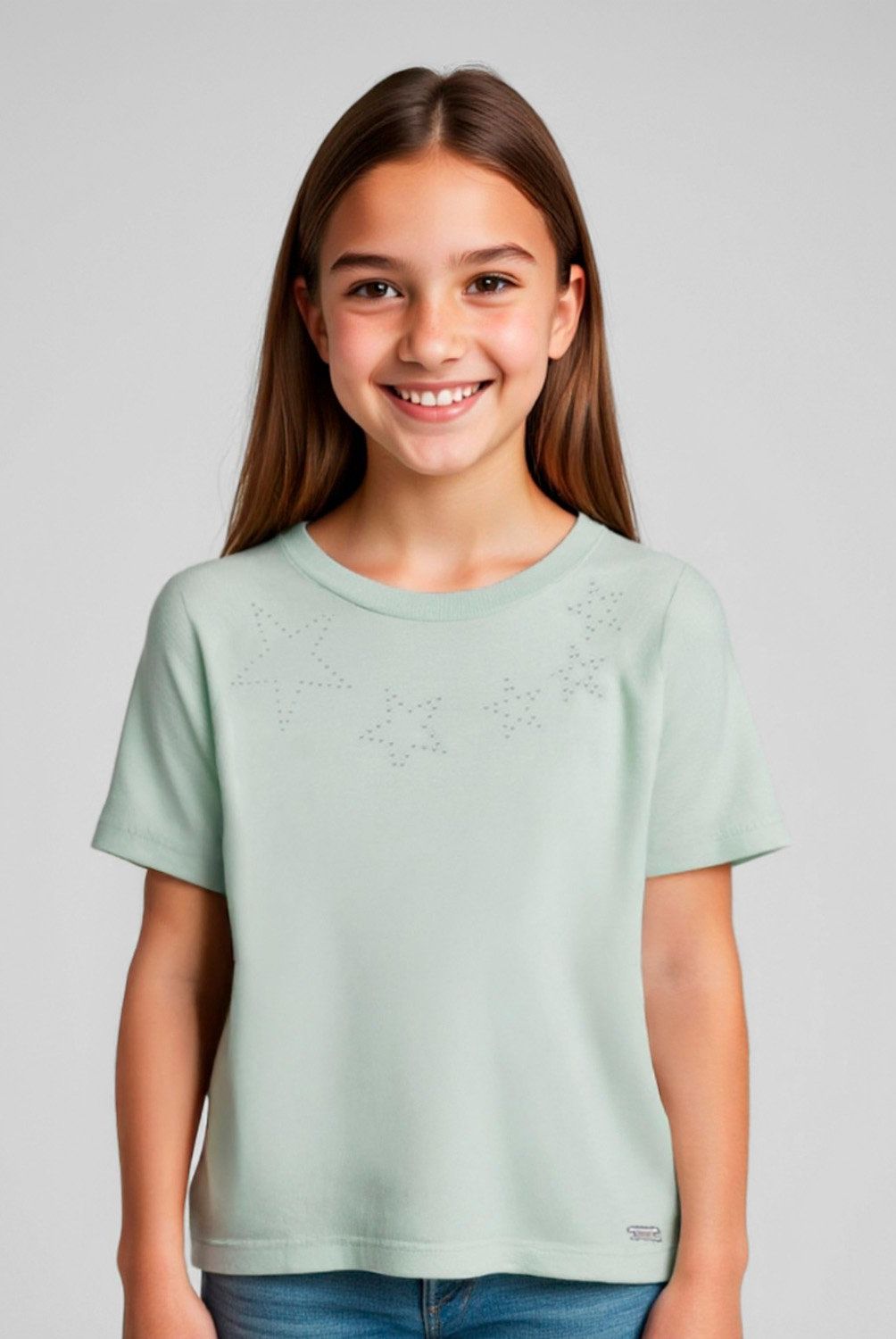 ELEVEN - Polera Algodón Estampada Niña Eleven Manga Corta