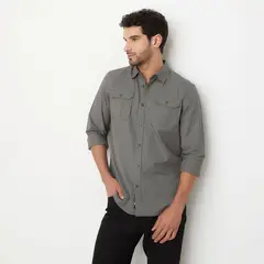 UNIVERSITY CLUB - Camisa Manga Larga Casual Algodón Hombre