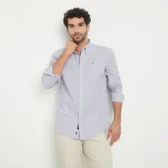 UNIVERSITY CLUB - Camisa Manga Larga Casual Algodón Hombre