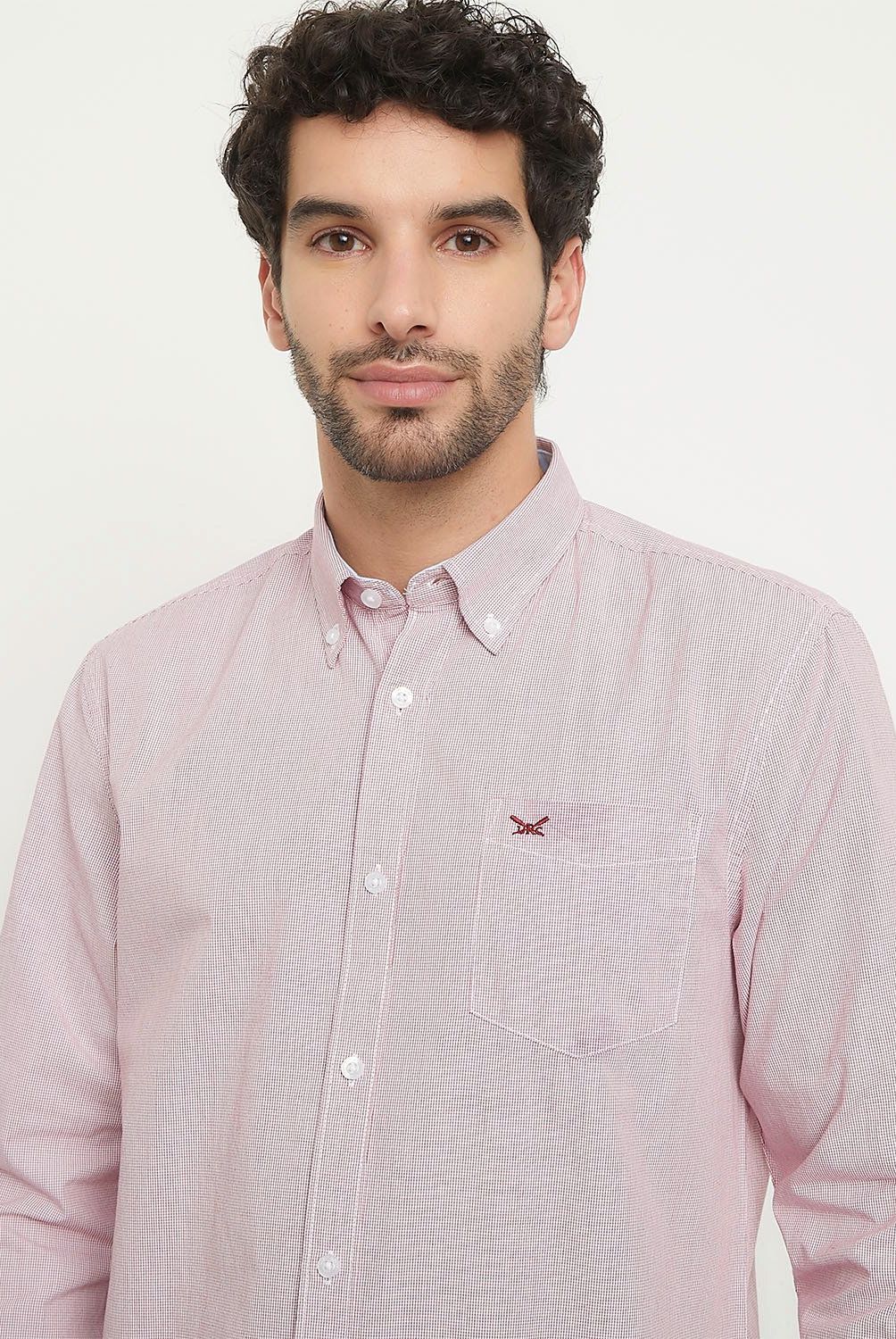 UNIVERSITY CLUB - Camisa Manga Larga Casual Algodón Hombre University Club