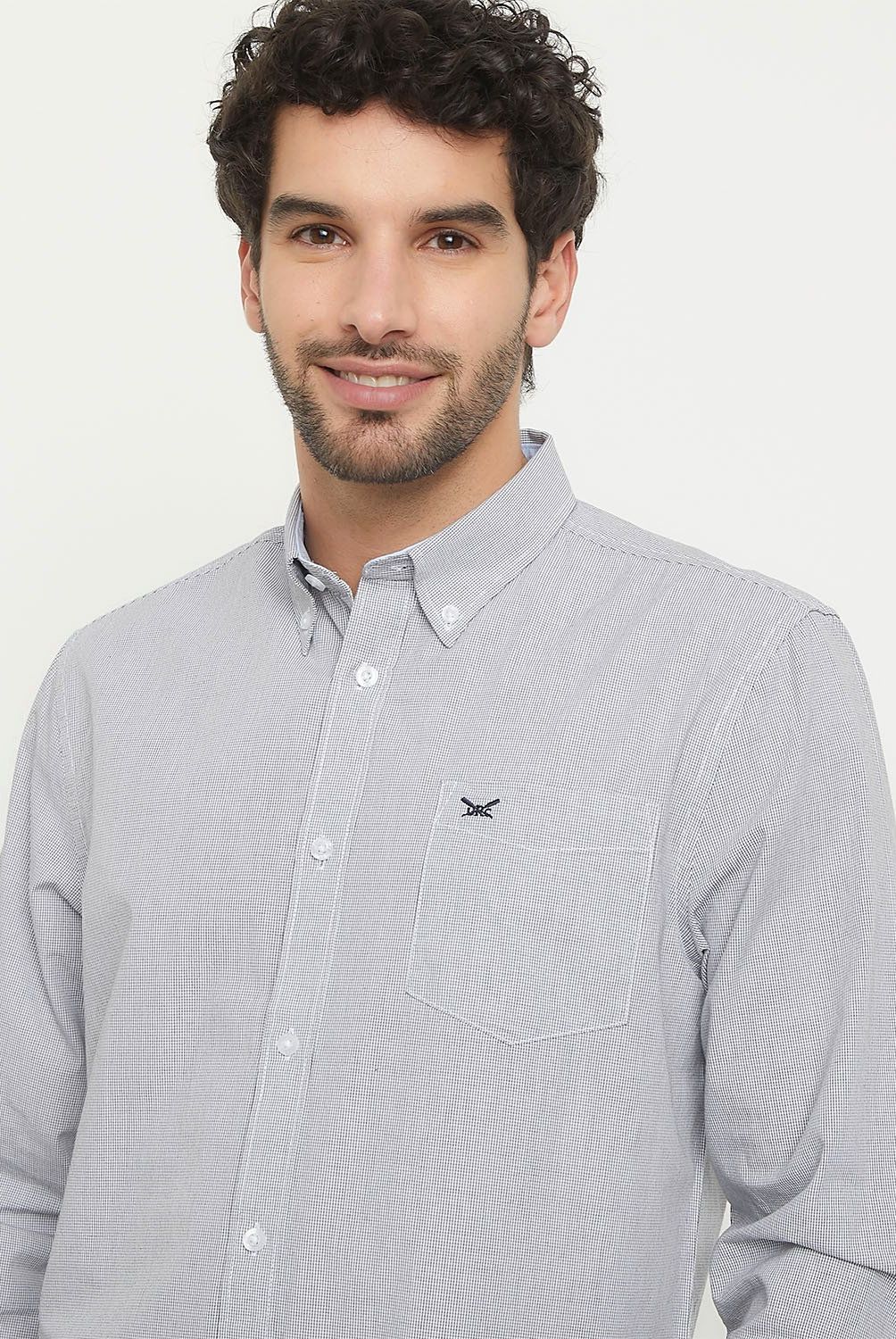 UNIVERSITY CLUB - Camisa Manga Larga Casual Algodón Hombre University Club